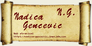 Nadica Genčević vizit kartica